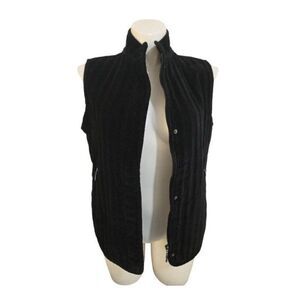 Weatherproof Garment Co Vest Women Large Black High Collar Sleeveless